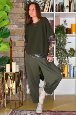 Lock Carrot Leg Trouser Khaki